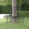 vidaXL Banc circulaire tour d'arbre Ø137 cm Noir Acier