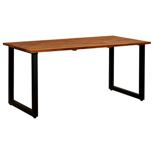 vidaXL Table de jardin aux pieds en U 160x80x75cm Bois d'acacia massif