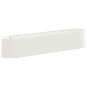 vidaXL Jardin sur&eacute;lev&eacute; Blanc 220 x 40 x 40 cm Acier