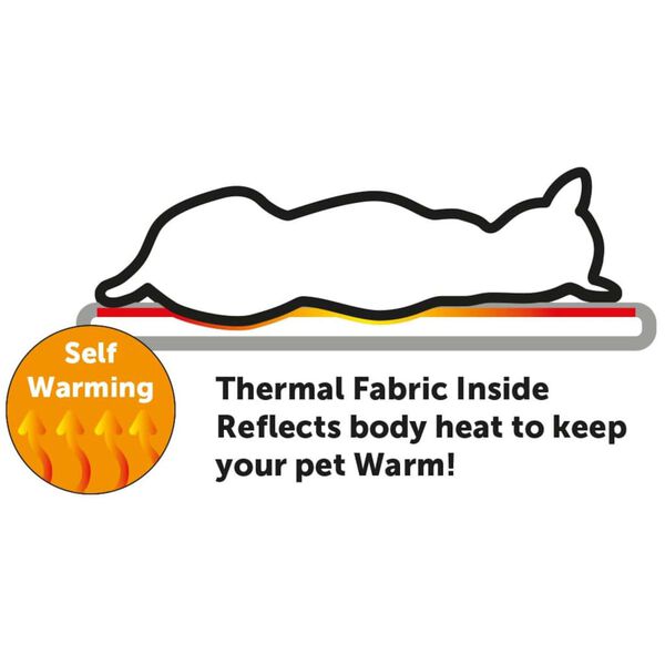 FLAMINGO Couverture chauffante animaux Cho Marron clair 90x55x1,5 cm