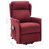 vidaXL Fauteuil de massage Rouge bordeaux Tissu