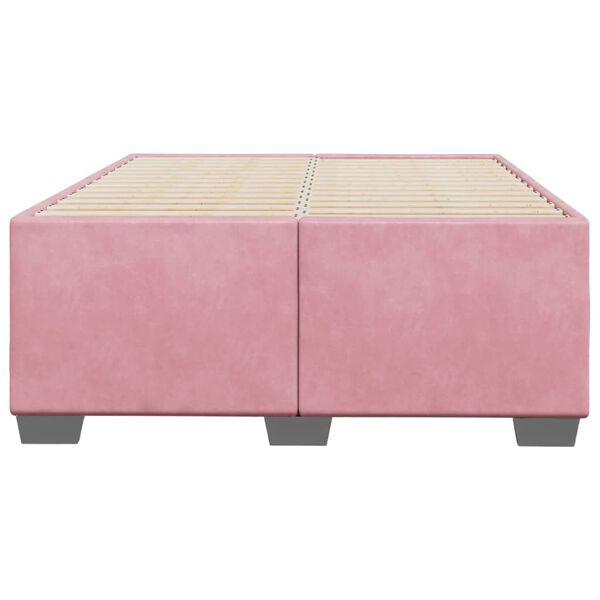 vidaXL Cadre de lit sans matelas rose 120x200 cm velours