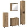 vidaXL Ensemble de mobilier de salle de bain 4 pcs Ch&ecirc;ne artisanal