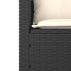 vidaXL Salon de jardin 3 pcs avec coussins noir r&eacute;sine tress&eacute;e