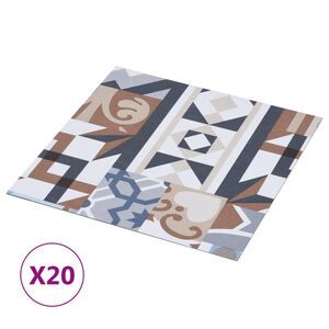 vidaXL Dalles de plancher autoadhésives 20 pcs PVC 1,86m² motif mono
