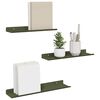 vidaXL &Eacute;tag&egrave;re flottante 3 pcs Vert olive 40 x 9 x 2,5 cm Acier