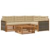 vidaXL Ensemble de canap&eacute;s d'ext&eacute;rieur 5 pc Naturel et Beige