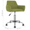 vidaXL Chaises pivotantes &agrave; manger lot de 2 vert clair velours