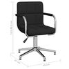 vidaXL Chaise pivotante de bureau Noir Tissu