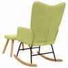 vidaXL Chaise &agrave; bascule avec tabouret Vert Tissu