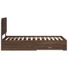 vidaXL Cadre de lit Chêne brun 75 x 190 cm Bois d'ingénierie