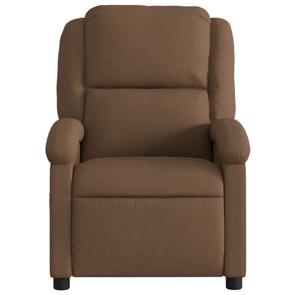 vidaXL Fauteuil de massage inclinable Marron Tissu