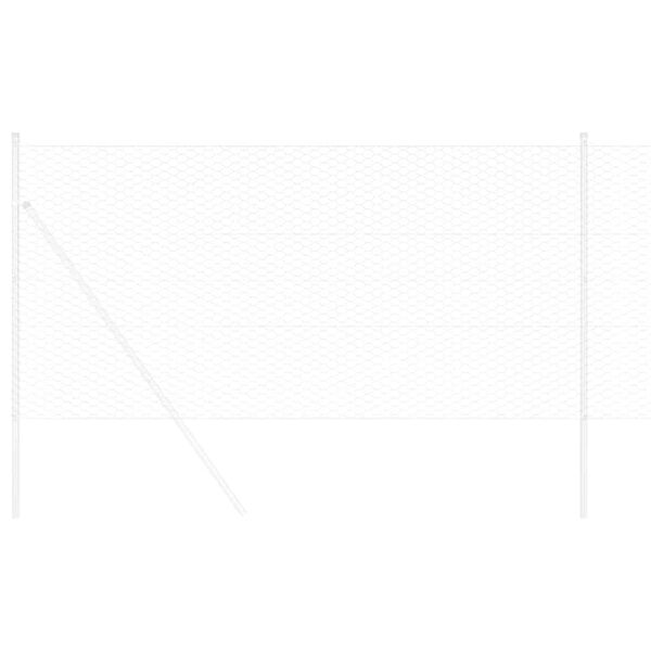 vidaXL Cl&ocirc;ture hexagonale Argent&eacute; 0,4 x 10 m Acier galvanis&eacute;