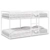 vidaXL Lit superpos&eacute; sans matelas blanc 90x200 cm acier