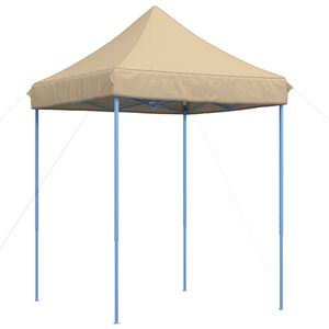 vidaXL Tente de r&eacute;ception pliable escamotable beige 200x200x306 cm