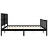 vidaXL Cadre de lit sans matelas noir 200x200 cm bois massif de pin
