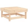 vidaXL Repose-pied de jardin avec coussin bois de pin massif