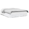 vidaXL Cadre de lit avec tiroirs sans matelas blanc 150x200 cm