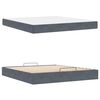 vidaXL Cadre de lit avec matelas avec matelas 2 pcs Gris Fonc&eacute; Velours