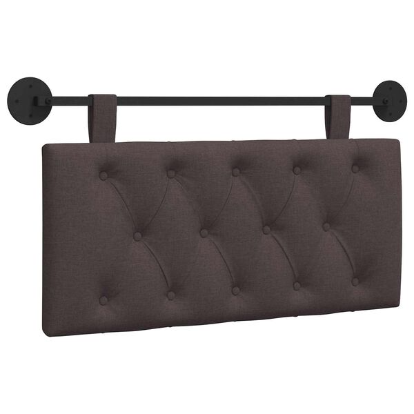 vidaXL T&ecirc;te de lit suspendue Marron fonc&eacute; 100 x 55 x 7 cm tissu