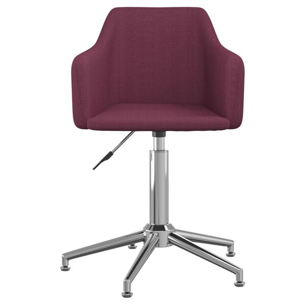 vidaXL Chaise pivotante de bureau Violet Tissu