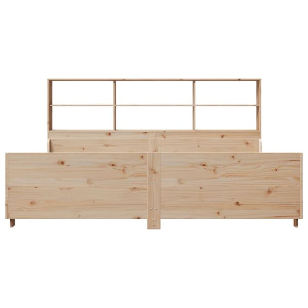 vidaXL Lit bibliothèque sans matelas 180x200 cm bois massif