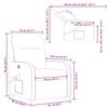 vidaXL Fauteuil de massage inclinable &eacute;lectrique gris clair tissu