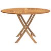 vidaXL Table pliable de jardin Ø 110x75 cm bois massif de teck