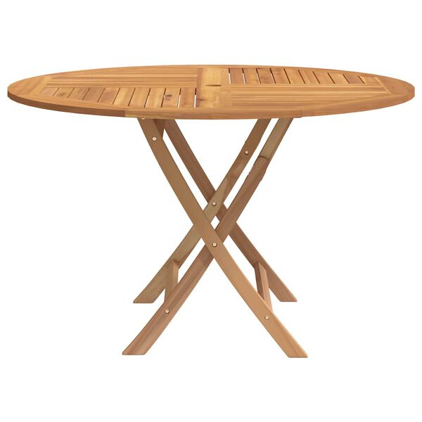 vidaXL Table pliable de jardin Ø 110x75 cm bois massif de teck