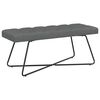 vidaXL Banc avec capitonnage bouton Gris fonc&eacute; 110 x 40 x 46 cm Tissu