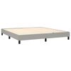 vidaXL Sommier à lattes de lit avec matelas Gris clair 160x200cm Tissu