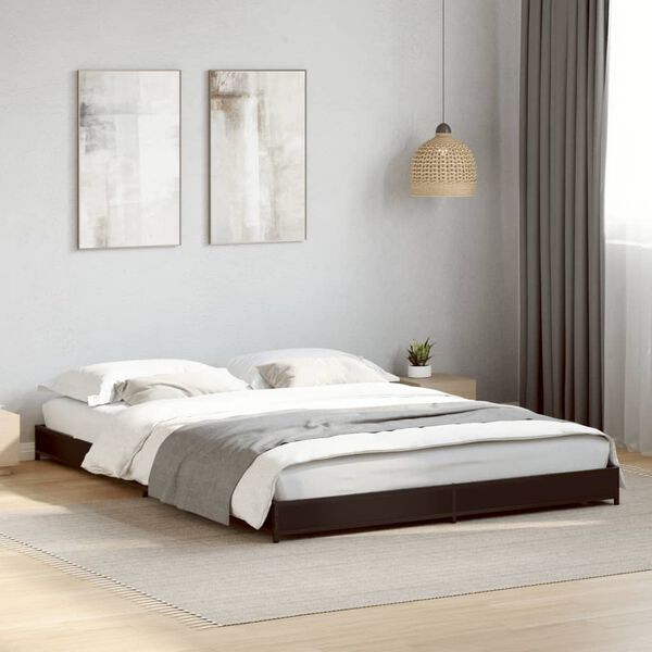vidaXL Cadre de lit sans matelas noir 140x200 cm