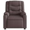 vidaXL Fauteuil inclinable &eacute;lectrique Marron fonc&eacute; Tissu
