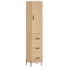 vidaXL Buffet haut Ch&ecirc;ne sonoma 34,5x34x180 cm Bois d'ing&eacute;nierie