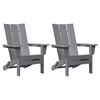 vidaXL Mobilier de jardin lounge 2 pcs Gris clair 74.5 x 80.5 x 90cm