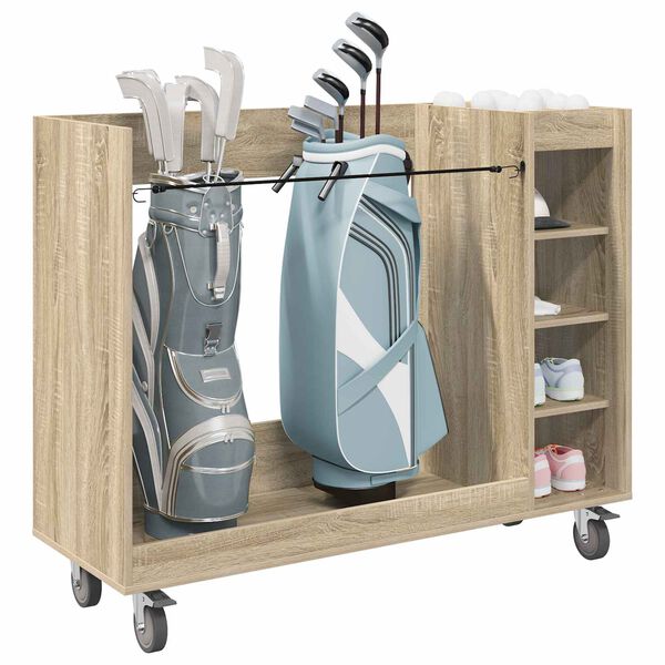 vidaXL Armoire de Golf avec roue Uni Chêne Sonoma 65 x 45 x 98 cm