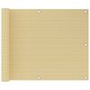 vidaXL &Eacute;cran de balcon Beige 75x500 cm PEHD