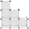 vidaXL Cubes de rangement 6 pcs Transparent PP