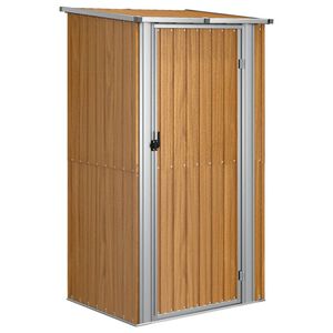 vidaXL Abri de jardin marron 118,5 x 97 x 209,5 cm Acier galvanis&eacute;