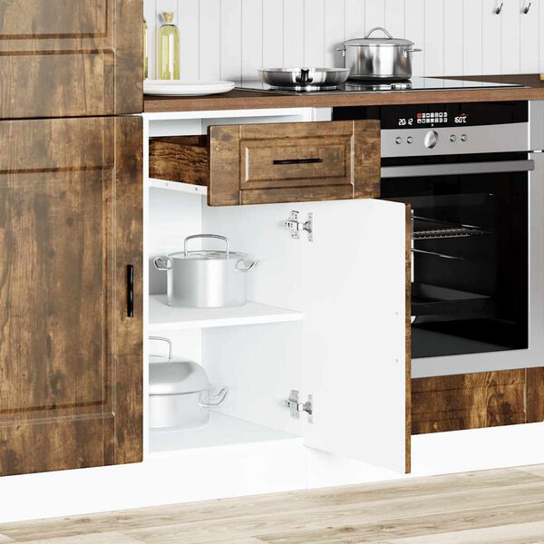 vidaXL Armoire de cuisine Porto ch&ecirc;ne fum&eacute; bois d'ing&eacute;nierie