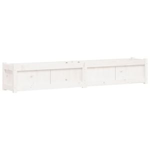 vidaXL Jardini&egrave;re blanc 180x31x31 cm bois de pin massif