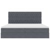 vidaXL Lit avec rangement et matelas Gris fonc&eacute; 200 x 200 cm Velours