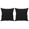 vidaXL Coussins d&eacute;coratifs lot de 2 Noir 40x40 cm Tissu microfibre