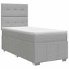vidaXL Lit boxspring avec matelas Gris clair 90 x 190 cm Tissu