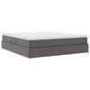 vidaXL Lit avec rangement et matelas Gris 180 x 200 cm Simili cuir
