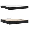 vidaXL Cadre de lit avec matelas avec matelas 2 pcs Noir PVC