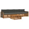 vidaXL Ensemble de canap&eacute;s d'ext&eacute;rieur 5 pcs Naturel et Anthracite