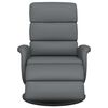 vidaXL Fauteuil inclinable avec repose-pieds gris similicuir