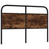 vidaXL Tête de lit chêne fumé 135 cm acier et bois d'ingénierie
