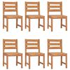 vidaXL Chaises de jardin lot de 6 Bois de teck solide